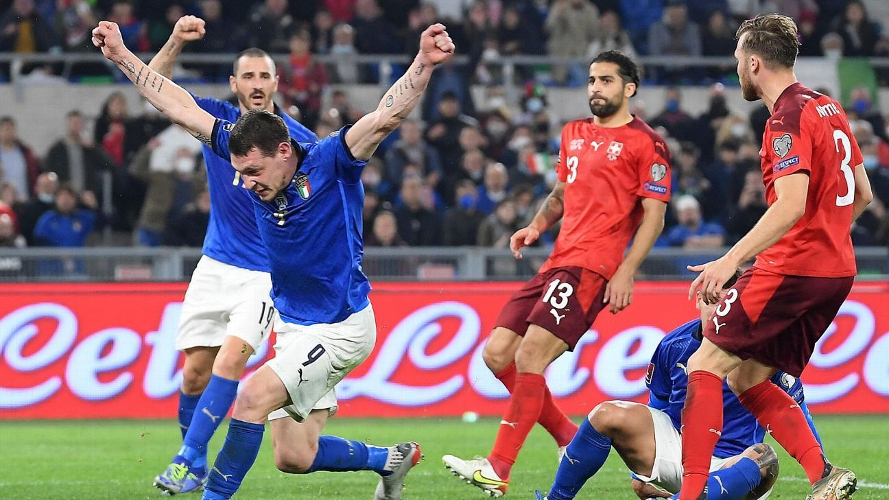 อิตาลี vs. สวิตเซอร์แลนด์ - รายงานการแข่งขันฟุตบอล - 12 พฤศจิกายน 2021 - ESPN
