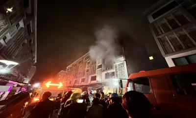 แม่และลูกชายโดดตึก 4 ชั้นหนีไฟไหม้ ร่างกระแทกพื้น เสียชีวิตทั้งคู่