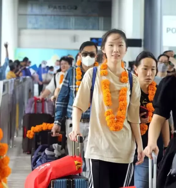 จำนวนนักท่องเที่ยวชาวจีนที่มาเยือนประเทศไทยสูงที่สุดในเอเชียตะวันออกเฉียงใต้