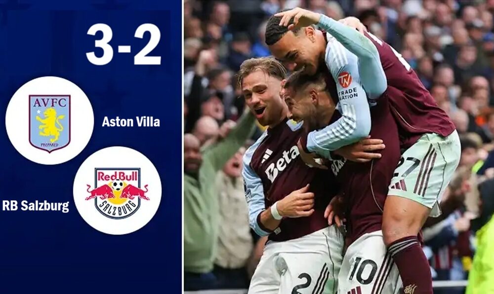 แอสตัน วิลล่า พลิกเกมกลับมาชนะ RB ซัลซ์บวร์ก 3-2 ด้วยดราม่าปลายเกม!