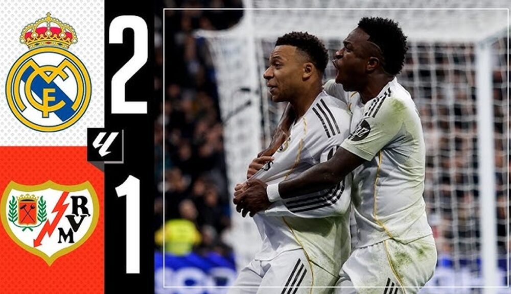 เรอัล มาดริด เฉือน ราโย่ 2-1 จี้บาร์ซ่าแต้มเดียว