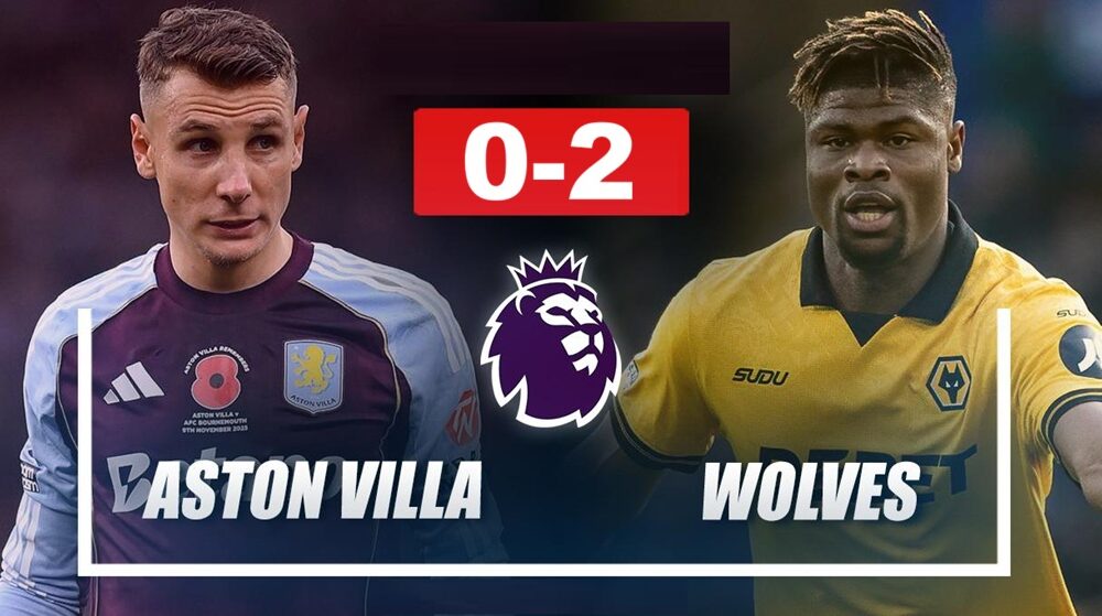 วูล์ฟแฮมป์ตันสร้างความตกตะลึงด้วยการเอาชนะแอสตันวิลล่า 2-0 ที่สนามโมลินิวซ์ สเตเดียม