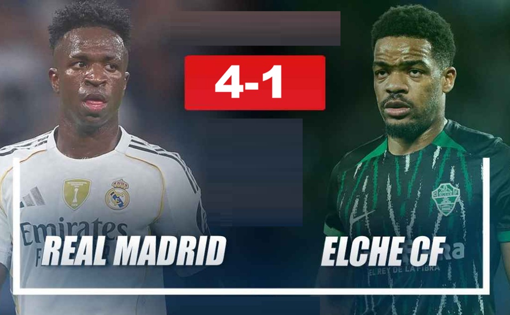 เรอัล มาดริด ถล่ม เอลเช่ ซีเอฟ 4-1