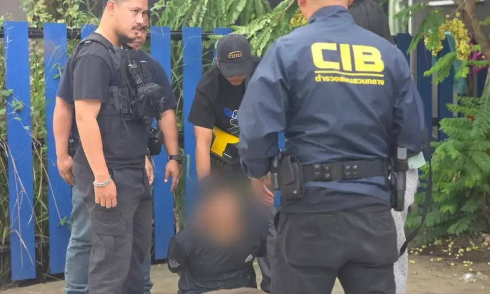 ตำรวจ CIB จับกุมชายที่พยายามยิงอดีตภรรยาที่ศีรษะในภาคกลางของประเทศไทย
