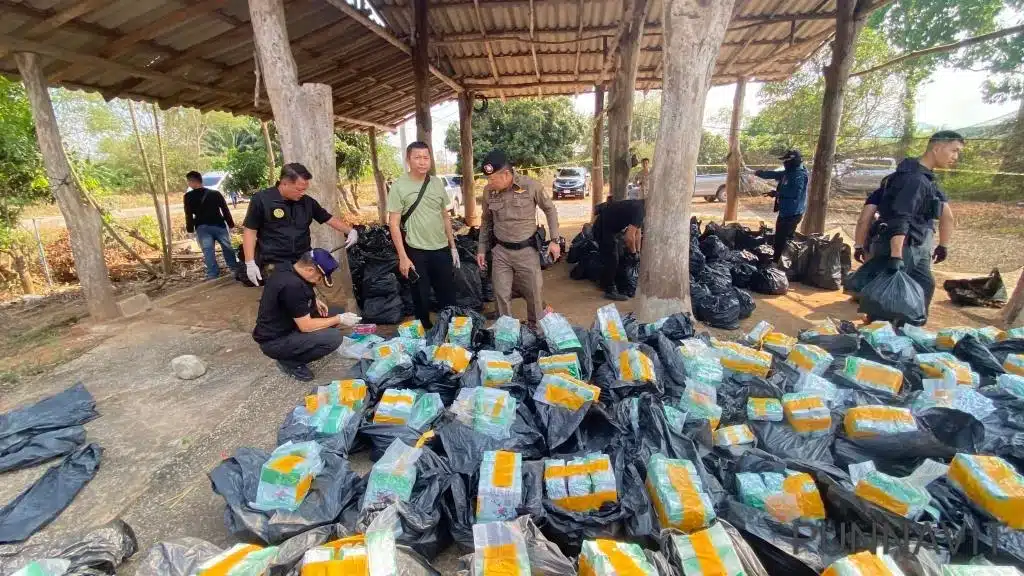 ตำรวจในจังหวัดพะเยา ยึดยาไอซ์ได้ 597 กิโลกรัม