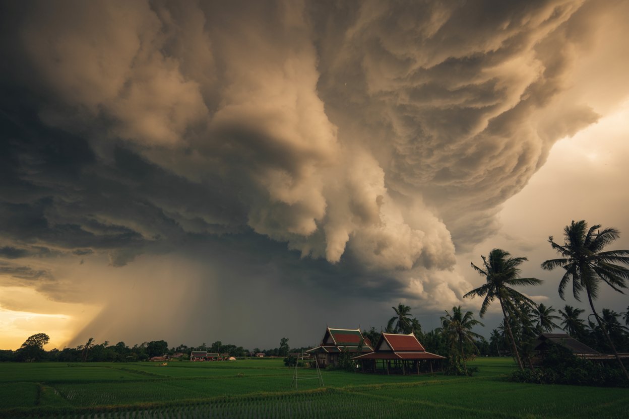 พยากรณ์อากาศสำหรับเชียงรายวันที่ 12 มีนาคม และทั่วประเทศไทย: โปรดระวังพายุฤดูร้อน