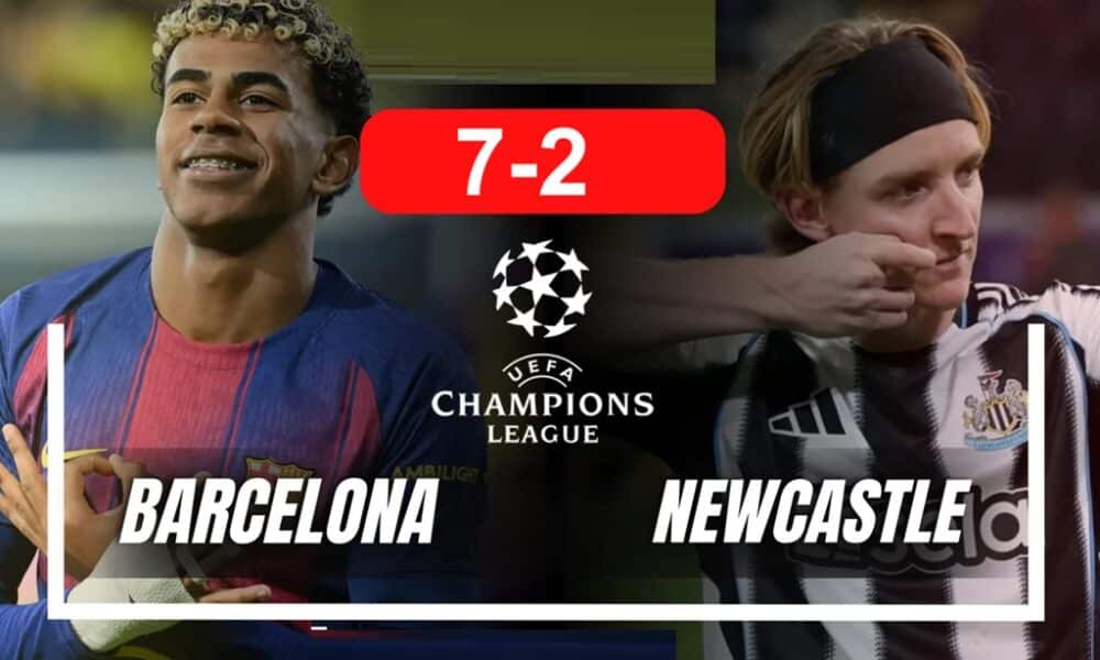 บาร์เซโลนาถล่มนิวคาสเซิล 7-2