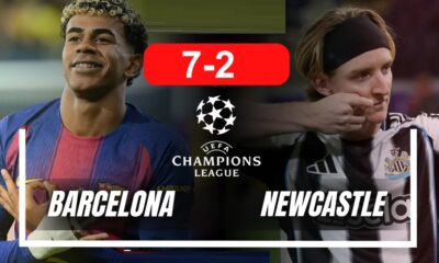 บาร์เซโลนาถล่มนิวคาสเซิล 7-2
