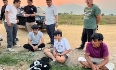 เจ้าหน้าที่พบวัยรุ่น 6 คน พร้อมปืนทำเองและกระสุนปืน ในแม่สาย จังหวัดเชียงราย