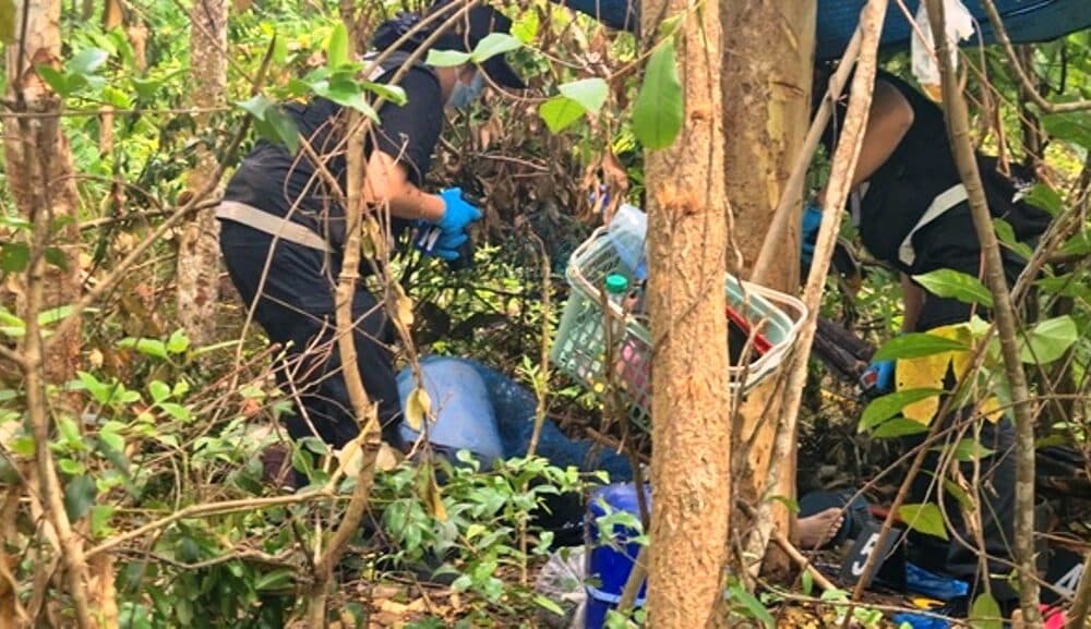 ตำรวจกำลังสอบสวนหลังจากพบศพหญิงอายุ 37 ปีถูกยิงเสียชีวิตในที่พักชั่วคราวในป่า