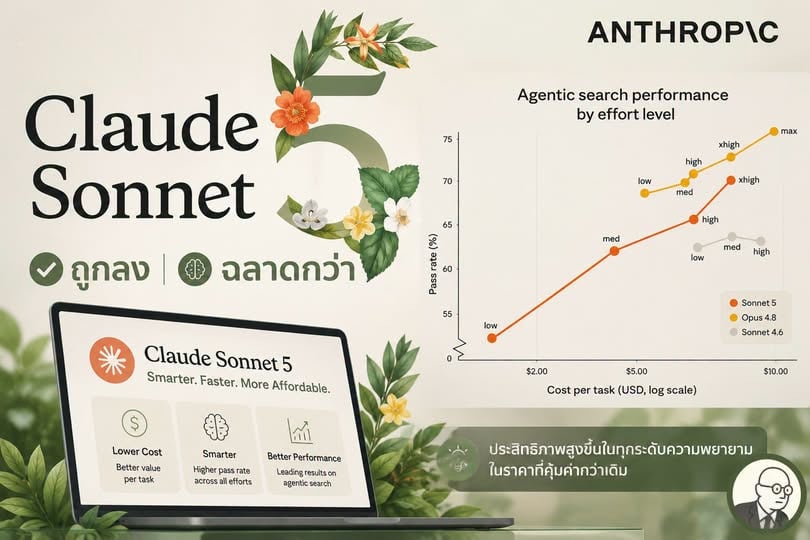 Anthropic เปิดตัว Claude Sonnet 5: AI อัจฉริยะรุ่นใหม่ที่ทำงานแทนคุณได้จริง
