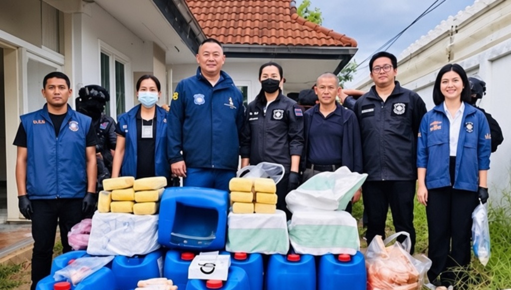 ตำรวจเชียงรายยึดยาบ้า 1.16 ล้านเม็ดซ่อนในถังพลาสติก