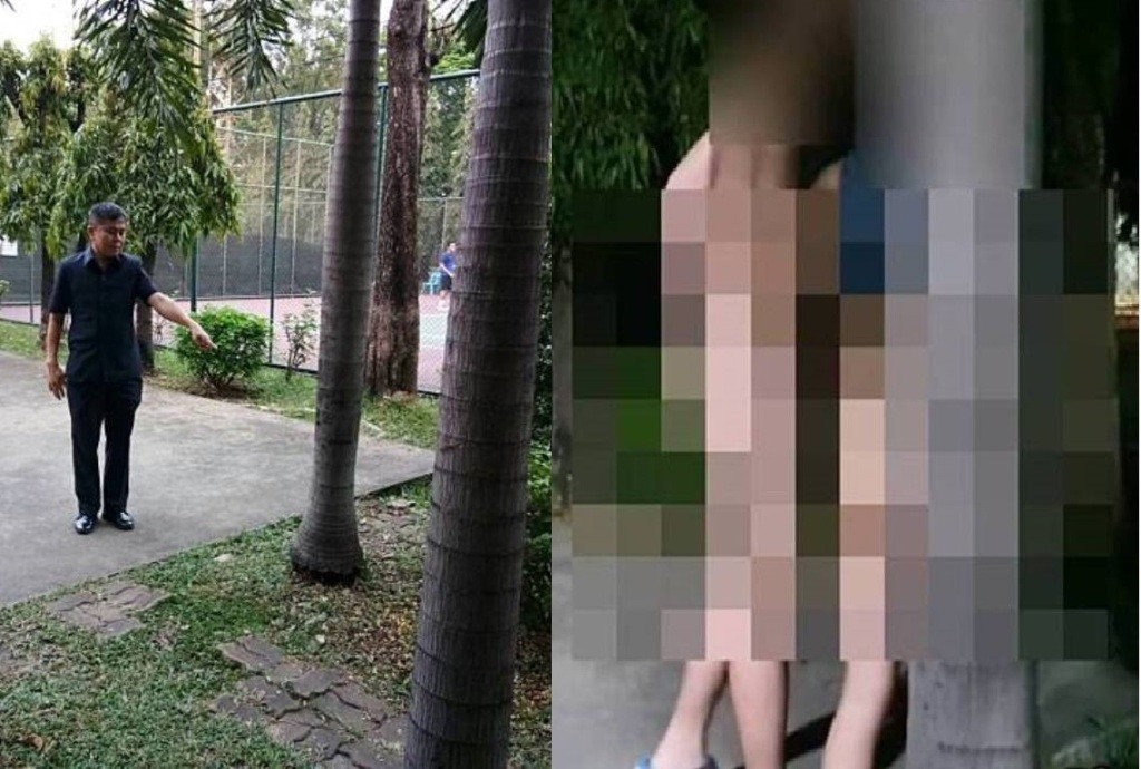 Bangkok Thailand lovers who engaged in sex outdoors