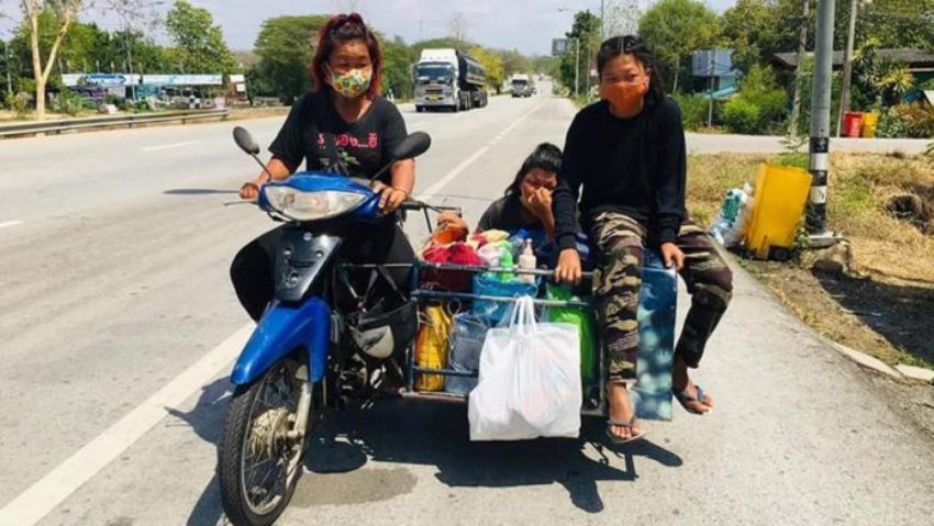 Destitute Mom Travels to Chiang Rai on Motorbike