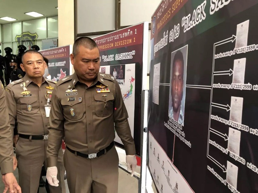 Narcotics Suppression Police seize drugs in Thailand