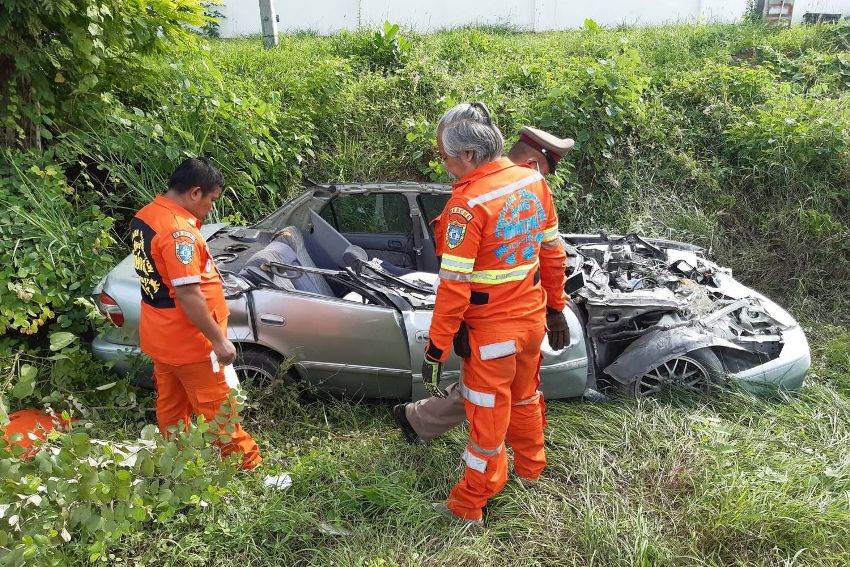 road accident,Crashing, Freight Truck, Thailand