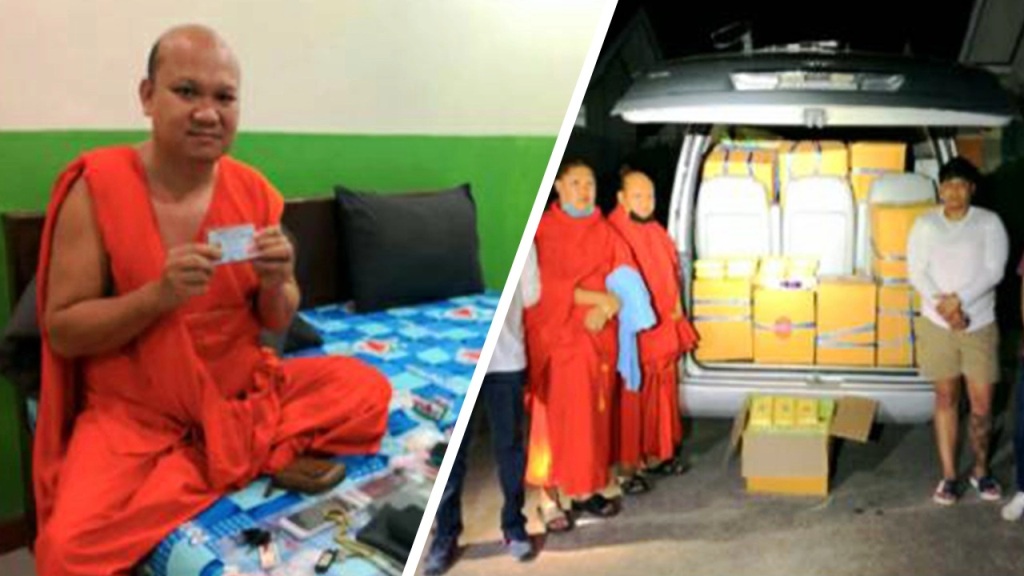 Chiang Rai Senior Monk Busted for Transporting Millions of Meth Pills