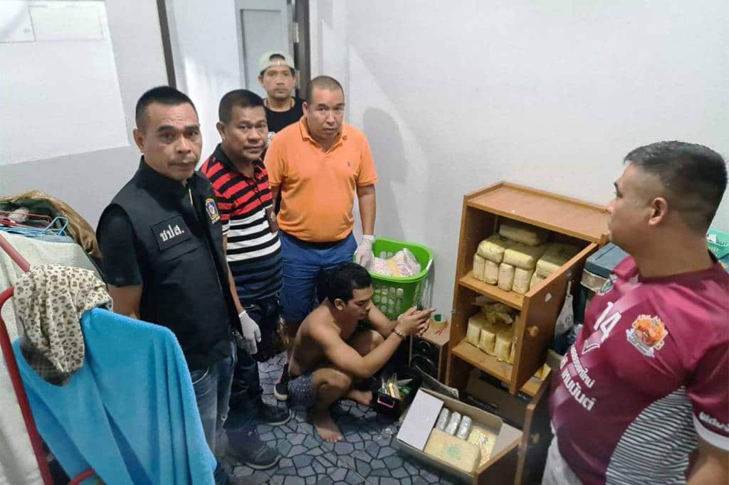 Narcotics suppression police, ketamine, Southern Thailand Man Busted with 27 Kilograms of Heroin