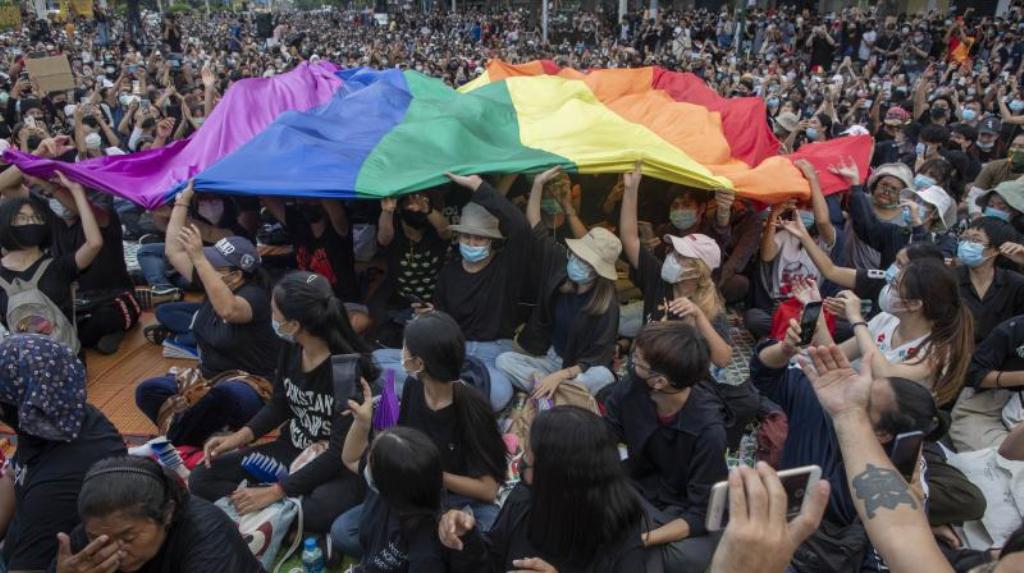 Thailand, Thai, LGBT Community and Anti-Government Protesters Unite