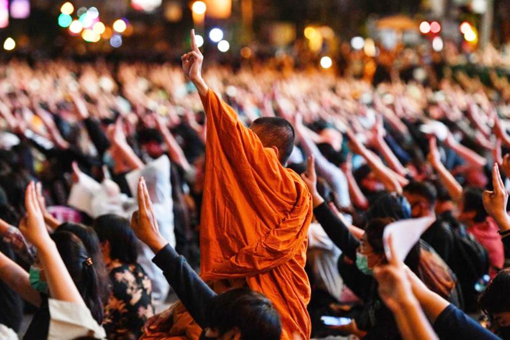 Thailand, Monks,Anti-Government, Protests