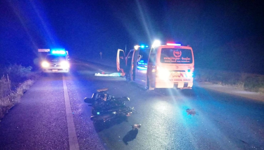 Motorcyclists Found Run Over on Northern Thailand Highway