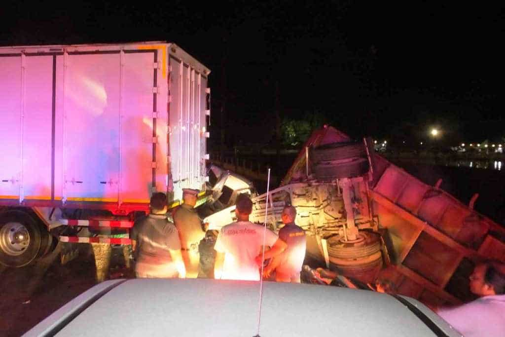 Pickup Truck Driver Killed After Colliding with Toppled Freight Truck