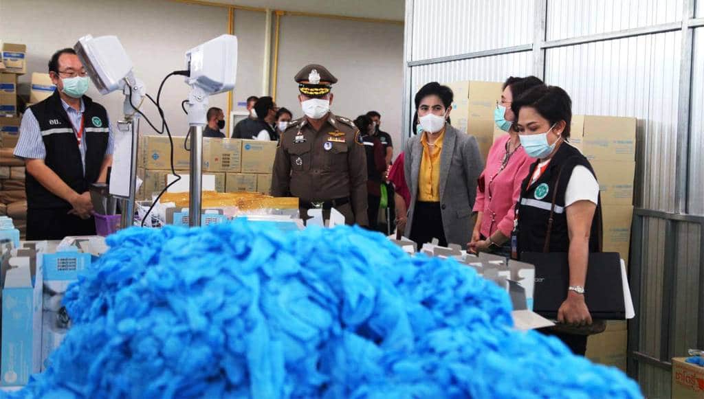 Police Raid Illegal Factory Making Substandard Medical Gloves