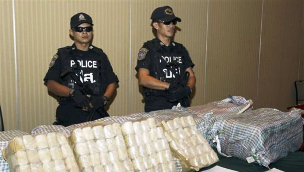 Police Take Down Drug Gang Trafficking Meth Pills in Northeastern Thailand