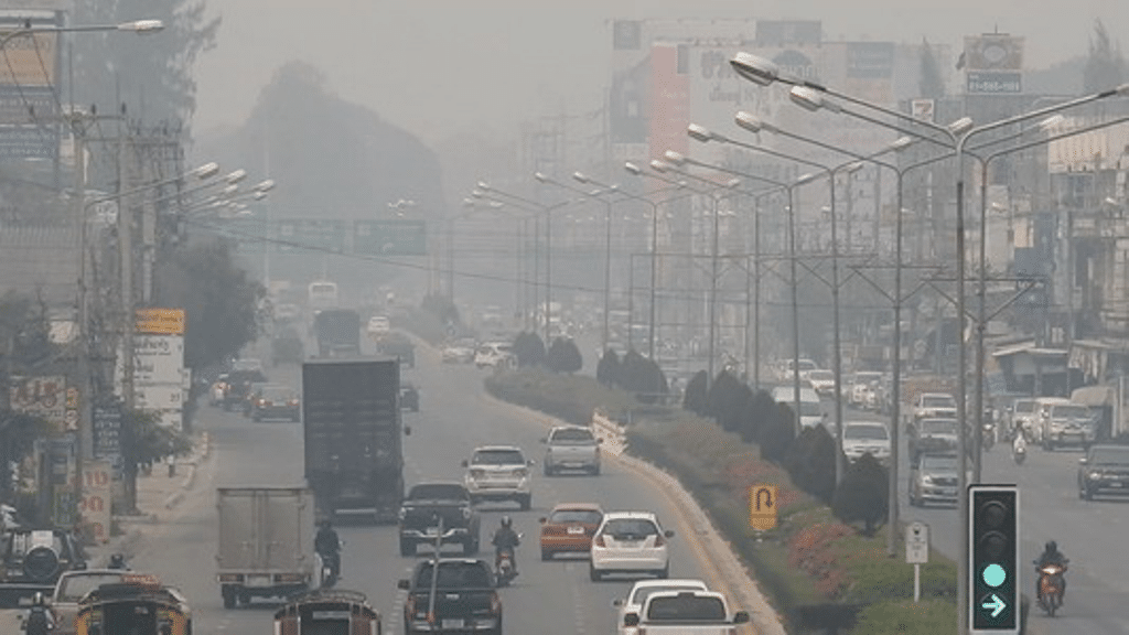 Haze, PM2.5 dust particles, northern Thailand