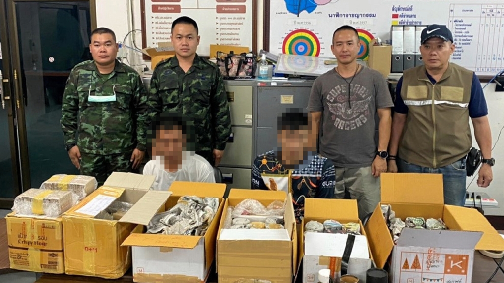 K75 Grenades, M16 Ammo Found in Courier Package in Chiang Rai