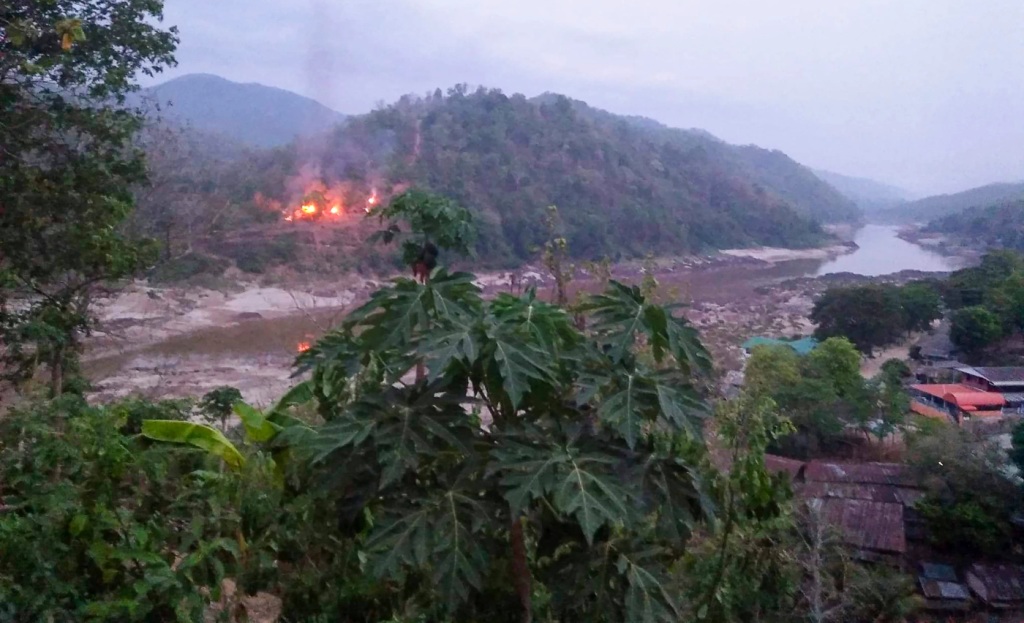 Myanmar, border, Military Launched Air Strikes Along Thai-Myanmar Border