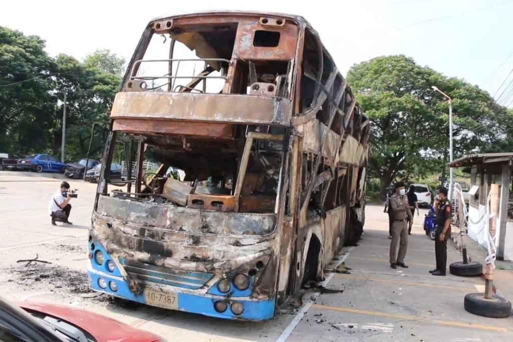 Driver Charged after 5 People Burned Alive in Double-Decker Bus Fire