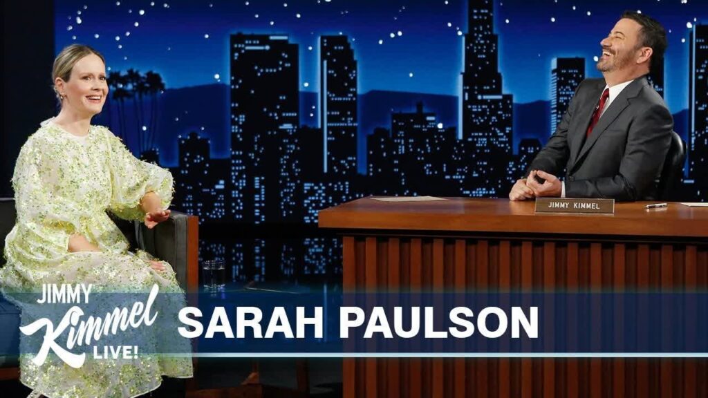 Sarah Paulson,run sarah paulson,Jimmy Kimmel Live,Matthew Perry,News,Sarah Paulson,TV,kiss,Matthew Perry,makeout party
