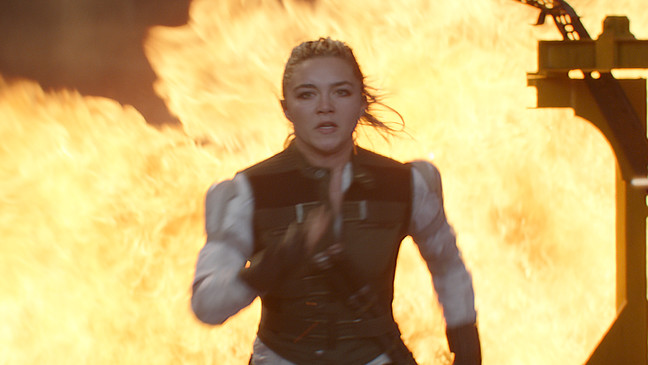 elena (Florence Pugh) in Marvel Studios' BLACK WIDOW, in theaters and on Disney+ with Premier Access. Photo courtesy of Marvel Studios