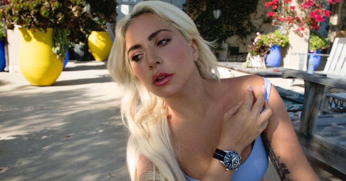 Lady Gaga Oozes Confidence as She Struts Out Of a Pool in a Skimpy String Bikini