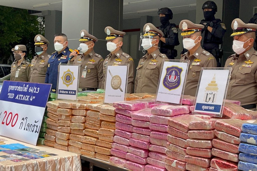 Thai Police Seize Huge Cache of Drugs in Four Raids, 21 Arrested