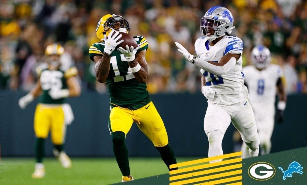 NFL Green Bay Packers Pull Ahead of Detroit Lions 28-17