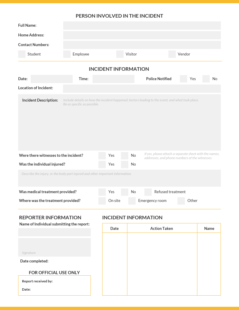 Incident Report