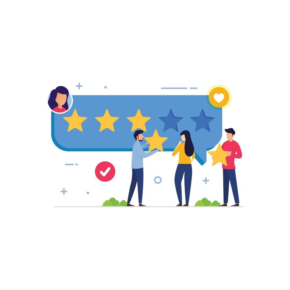 Feedback and giving rating design concept for customer satisfaction vector illustration 2423039 Vector Art at Vecteezy