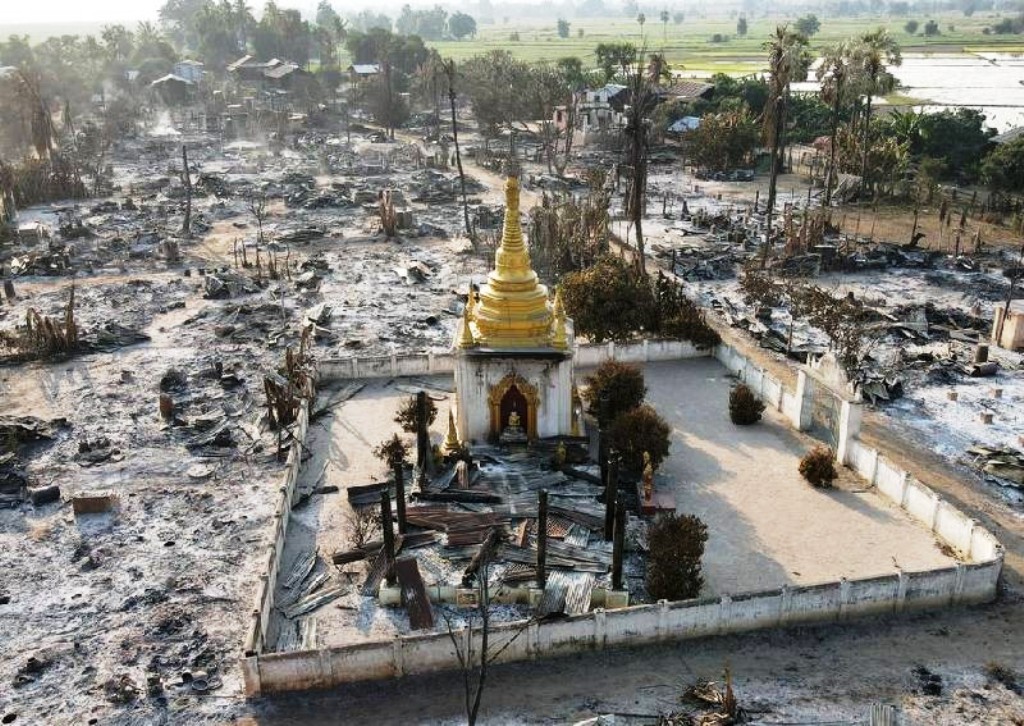 Myanmar Junta Burns Entire Villages to the Ground Across Country
