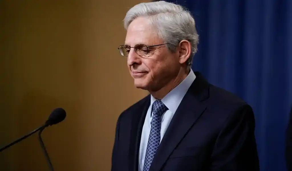 The attorney general, Merrick Garland, is among the prominent figures in Washington who has tested positive for Covid. Photograph: Elizabeth Frantz/Reuters