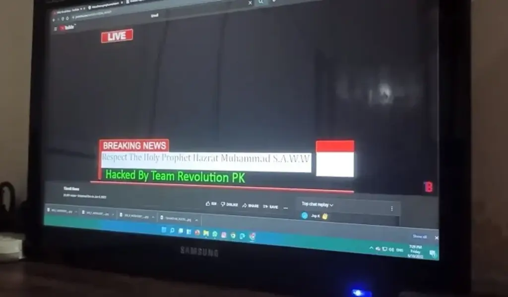 Pakistan's Team Revolution Pk Hacks India's Time8 Satellite News Channel