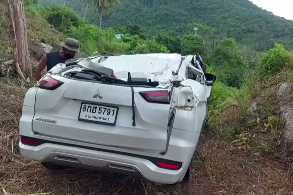 Norwegian Drives Car Off Cliff in Southern Thailand