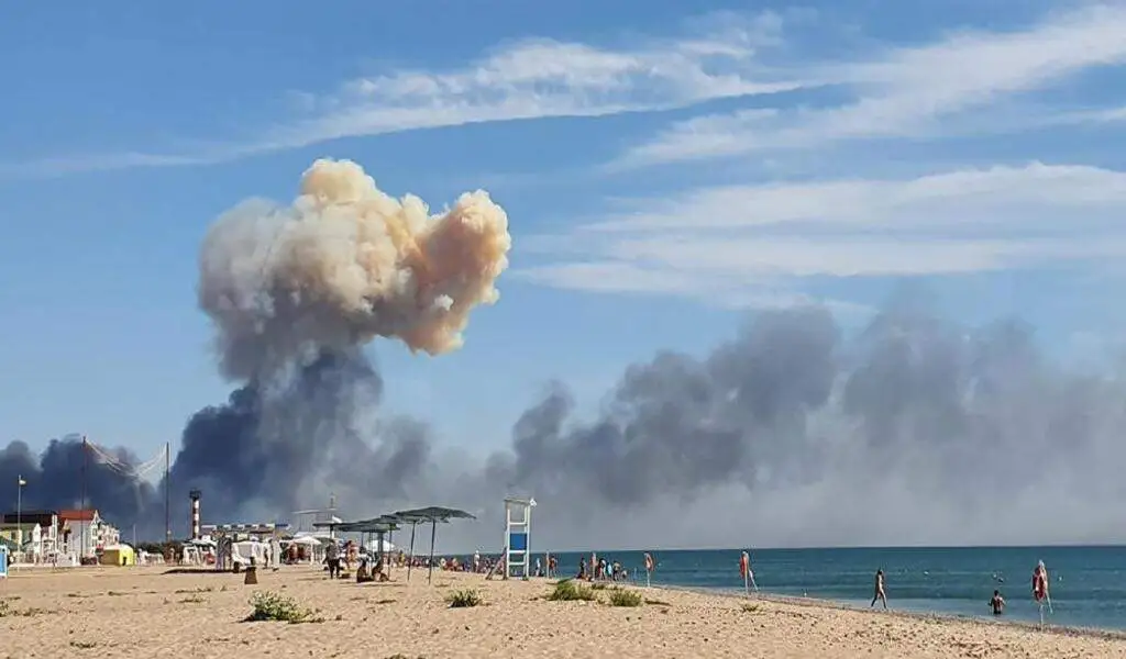 A Large Explosion Rocks A Russian Military Air Base In Crimea