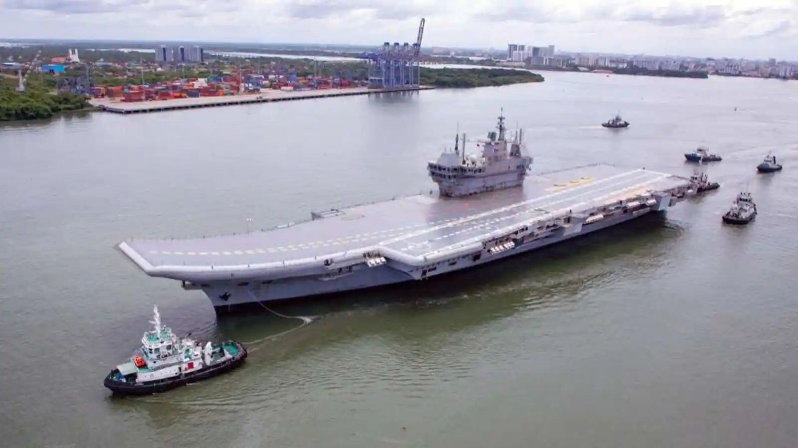 India Launches News Aircraft Carrier