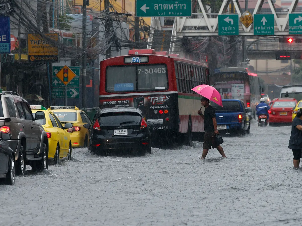 Torrential Rains Cause Major Flooding in Bangkok
