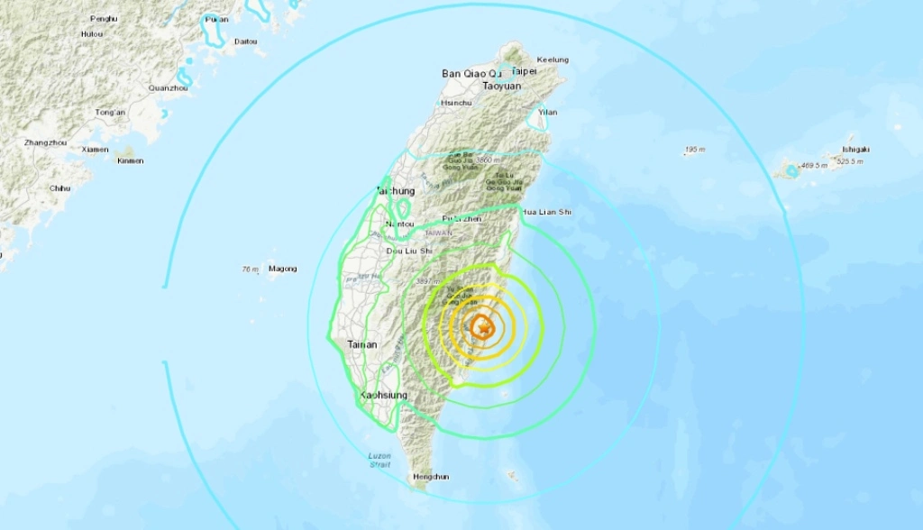 6.8 Magnitude Earthquake Rocks Southeastern Taiwan