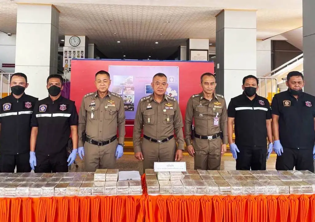 Police Seize 110Kg of Heroin in Southern Thailand, 2 Arrested