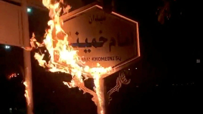 Protesters in Iran Set Fire to Ayatollah Ruhollah Khomeini's Home