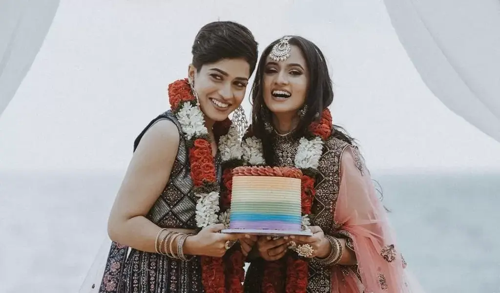 Noora and Adhila Indian Lesbian 'Brides' in a 'Wedding' Photoshoot